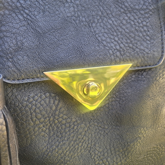 Like New Charming Charlie Black Shoulder Hand Bag Purse Boho Style Cute Shape - Picture 5 of 7